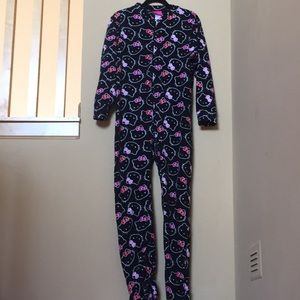 Hello Kitty footed pjs with zipper